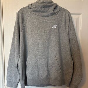 Nike Heather Gray High Neck Hoodie